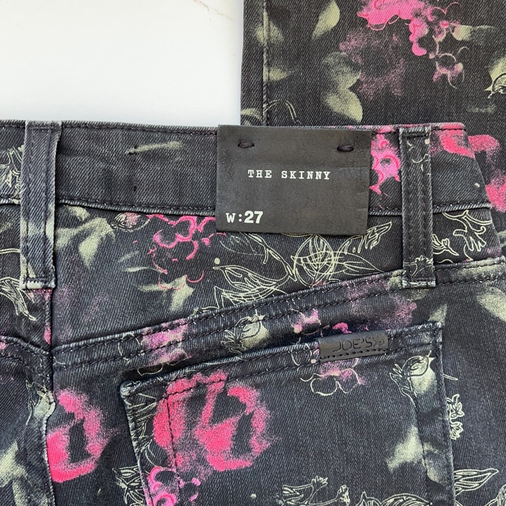 Joe’s Jeans The Skinny Electric Floral Black Skinny Jeans Women’s Size 27 NWT - Picture 9 of 10